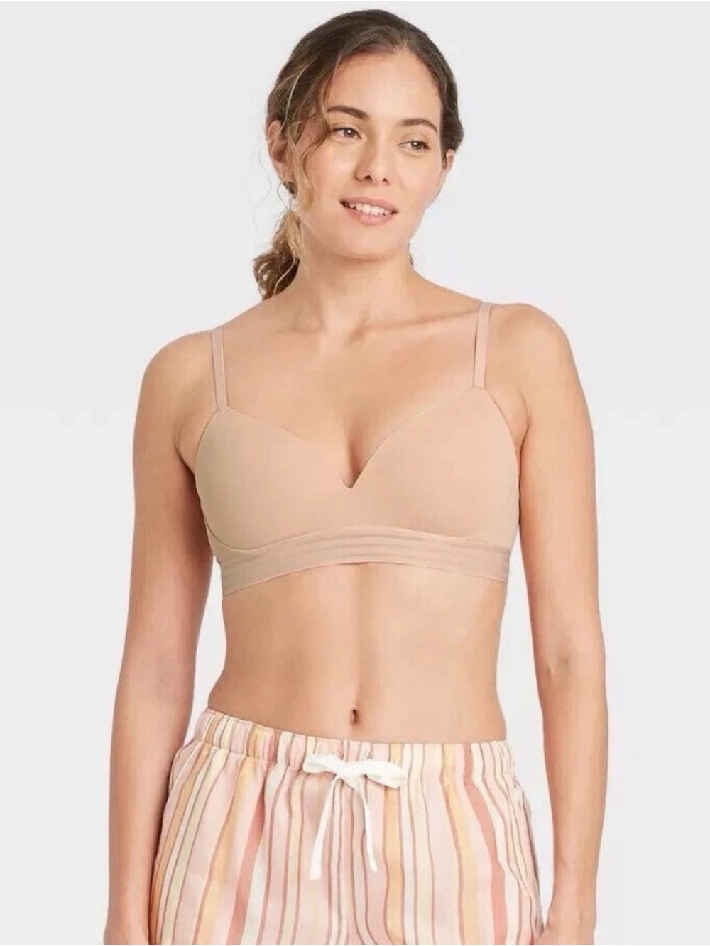 Auden Beige Wirefree Push-Up Bra